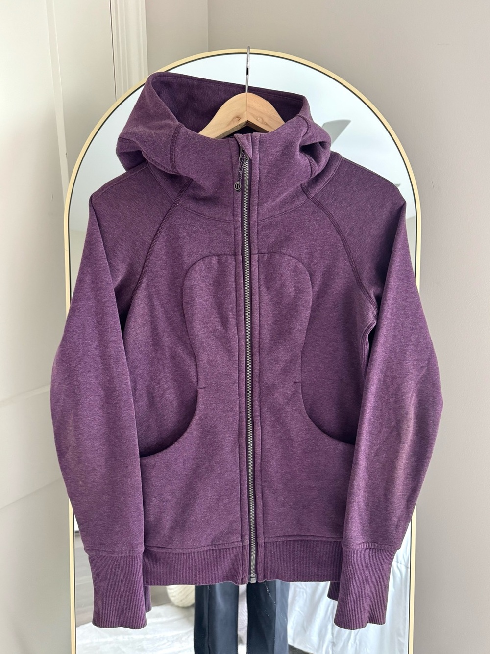 lululemon athletica Scuba Hoodie Cotton Fleece in Heathered Darkest Magenta